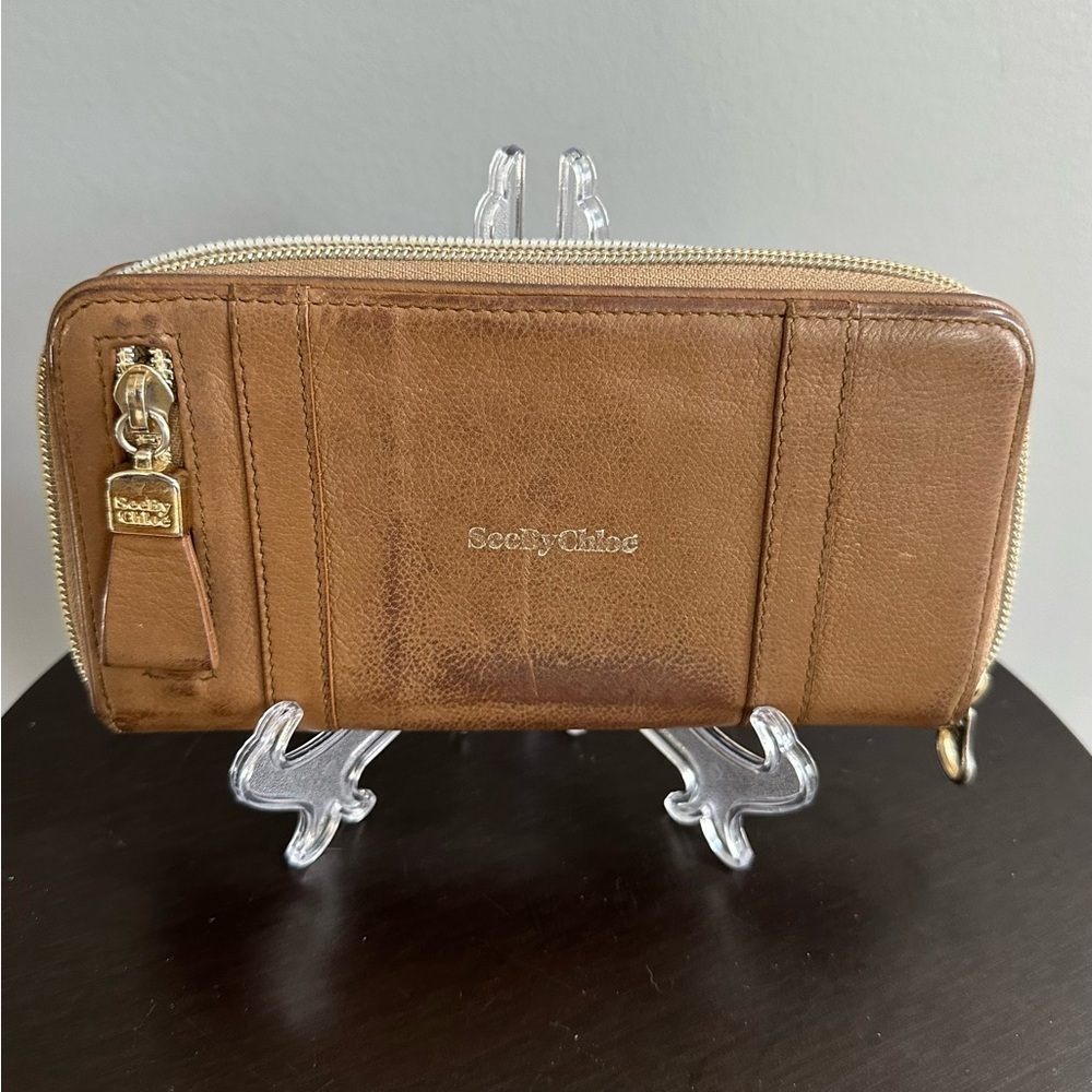 💙See by Chloe Leather Long Wallet Zippy Wallet - Pre-loved
